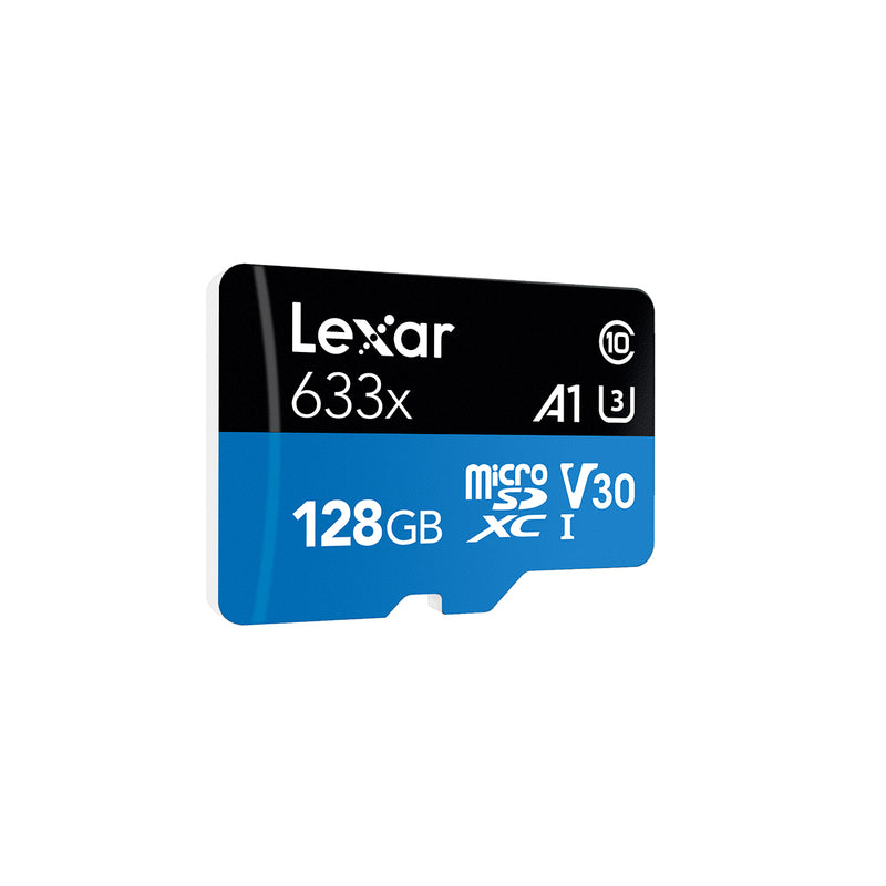 Lexar MICROSDXC 633X 128GB UHS-I CARD WITH SD ADAPTER
