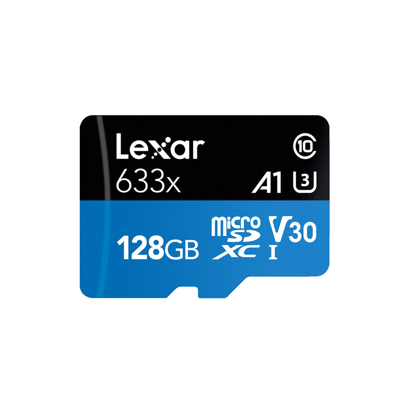 Lexar MICROSDXC 633X 128GB UHS-I CARD WITH SD ADAPTER