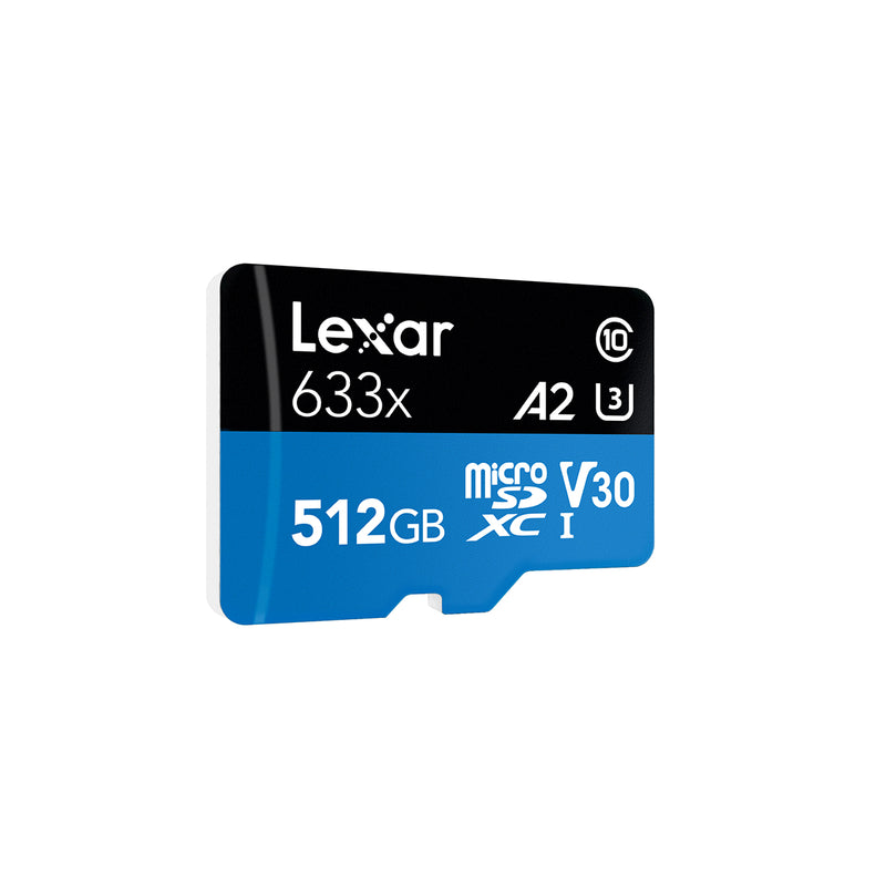 Lexar MICROSDXC 633X 512GB UHS-I CARD WITH SD ADAPTER