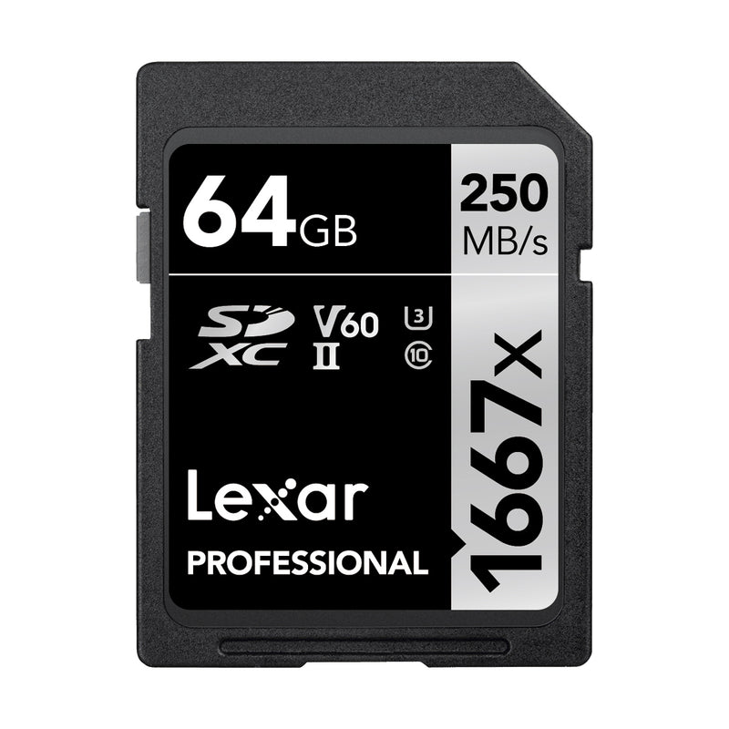 Lexar Professional 1667x SDXC UHS-II 記憶卡 64GB 存儲卡