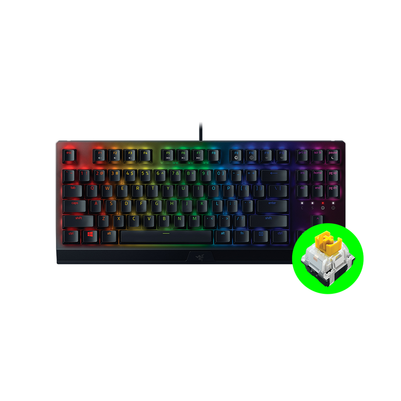 Razer BlackWidow V3 Tenkeyless Yellow Switch Gaming Wired Keyboard