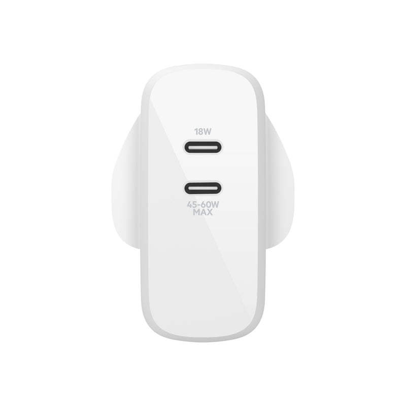 BELKIN BOOST↑CHARGE™ Dual USB-C PD GaN Wall Charger 63W