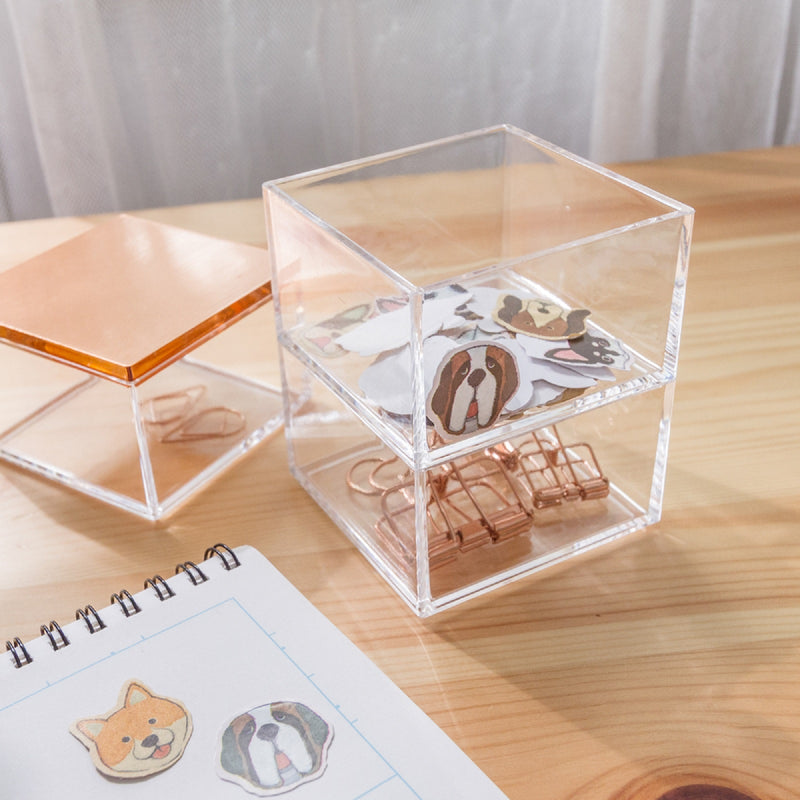 Moosy Life Taiwan Rose Gold Stackable Desk Organizer