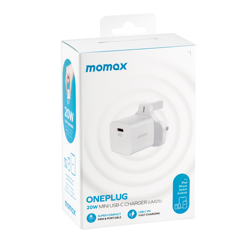 Momax ONEPLUG 20W 迷你PD快速充電器