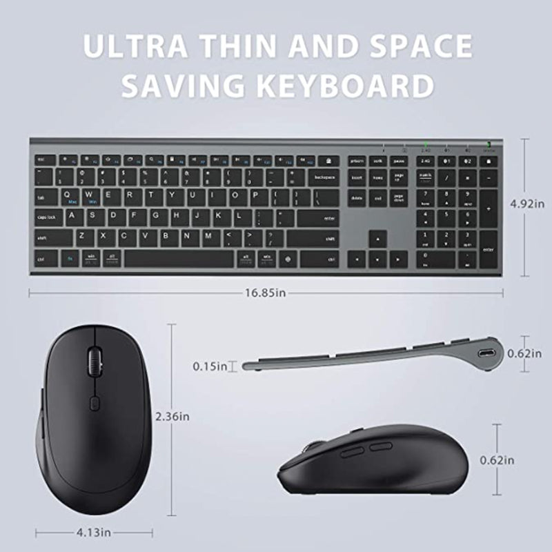 iClever DK03 Combo BT 4.2+2.4G Wireless  Mice and Keyboard