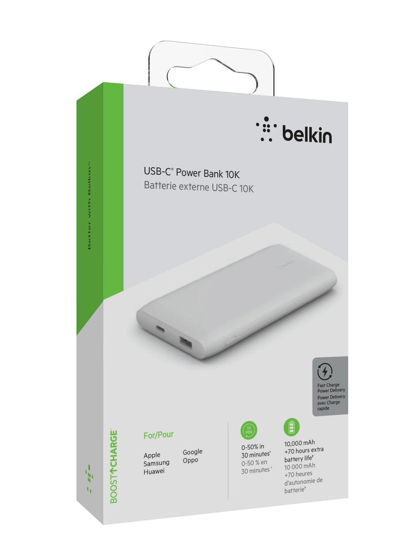 BELKIN 貝爾金 BOOST↑CHARGE™ USB-C PD 行動充電器 10K + USB-C 線纜