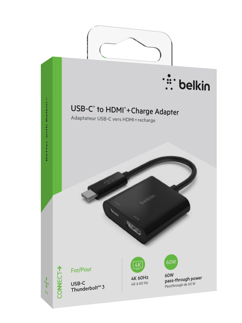 BELKIN 貝爾金 USB-C 轉 HDMI + 充電轉接器 (60W)