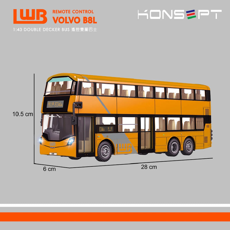Konsept 1:43 LWB Volvo B8L RC Double-Decker Bus