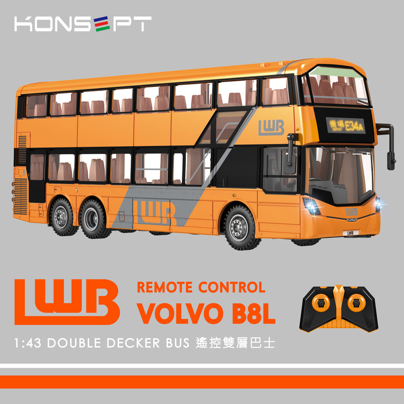 Konsept 1:43 LWB Volvo B8L RC Double-Decker Bus