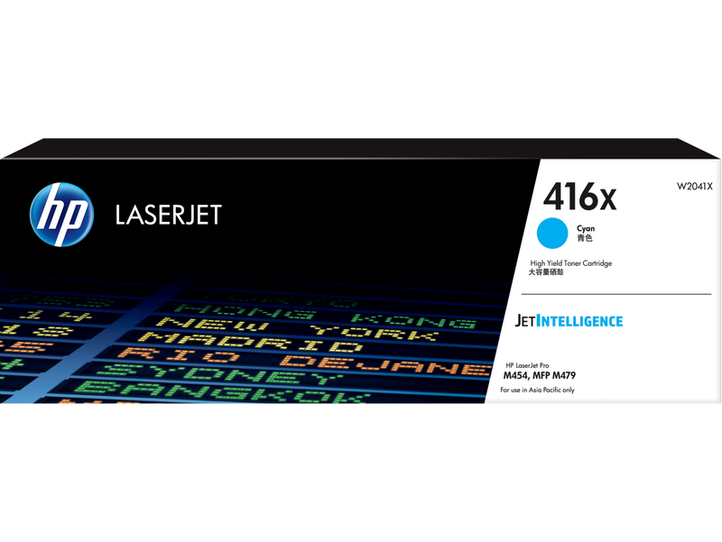 HP 惠普 416X 高打印量青色原廠 LaserJet 碳粉盒 (W2041X)