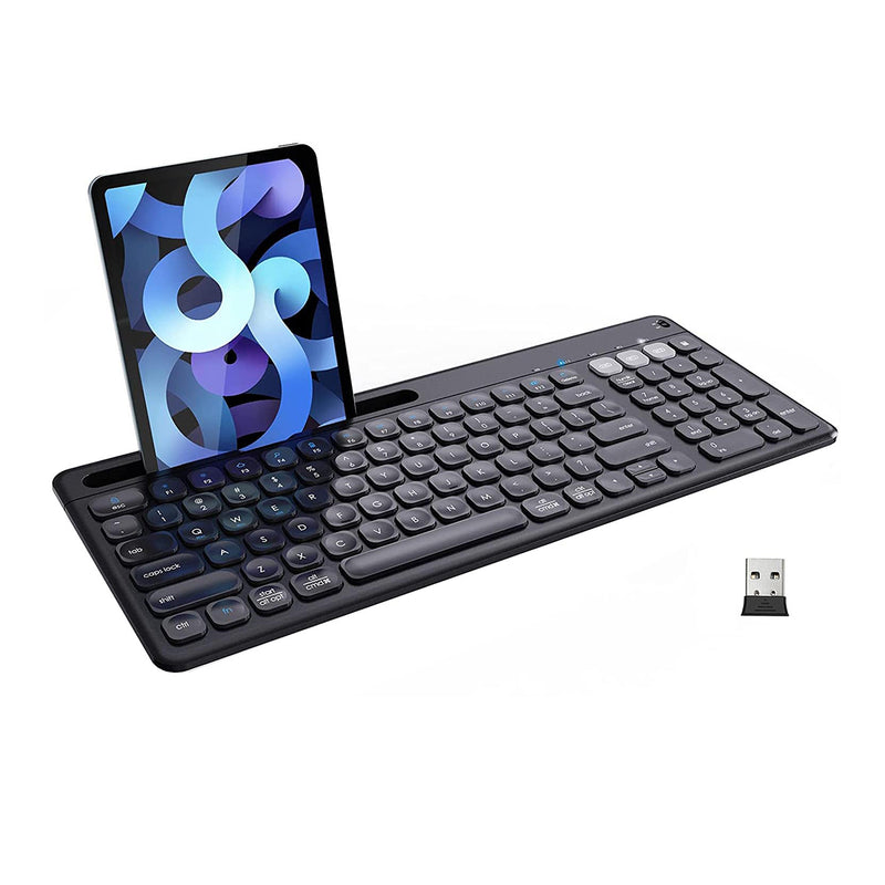iClever DKA2KB Ultra-thin + Bluetooth 4.2 + 2.4G Wireless Keyboard