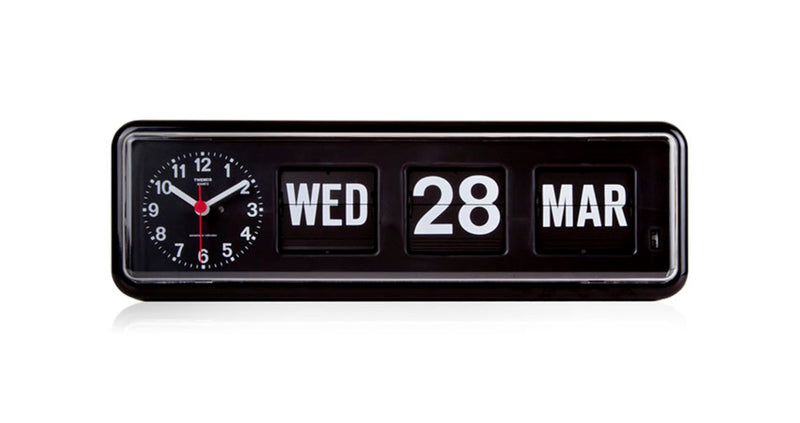 TWEMCO Battery Quartz Perpetual Flip Calendar Table/Wall Clock BQ-38 English ver.