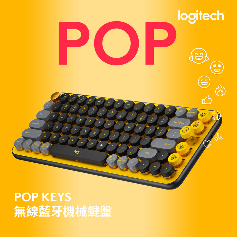 LOGITECH 羅技 POP KEYS無線藍牙機械鍵盤(英文版)