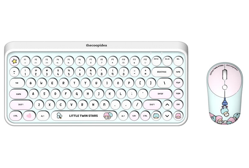 thecoopidea Sanrio TAPPY Little Twin Stars Wireless Keyboard & Mouse Set