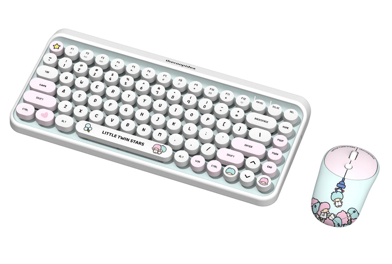 thecoopidea Sanrio TAPPY Little Twin Stars Wireless Keyboard & Mouse Set