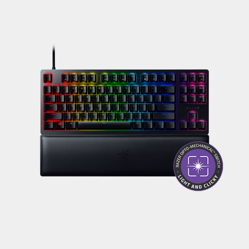 Razer 雷蛇 Huntsman V2 無數位鍵短版 (有聲紫軸) - 光學軸有線遊戲鍵盤