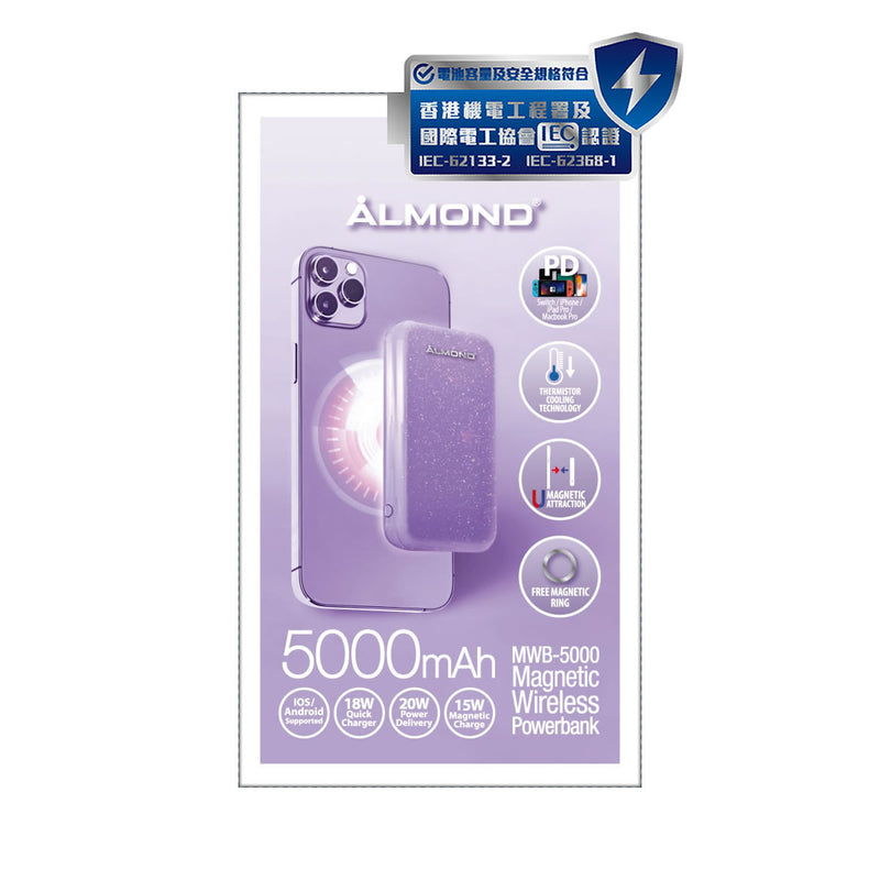 Almond MWB-5000 Magnetic Wireless Power Bank