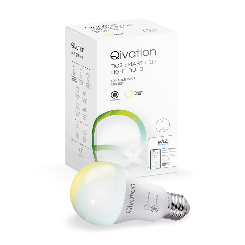 Qivation QV0003 TiO2 Smart LED Light Bulb Tuneable White A60 E27