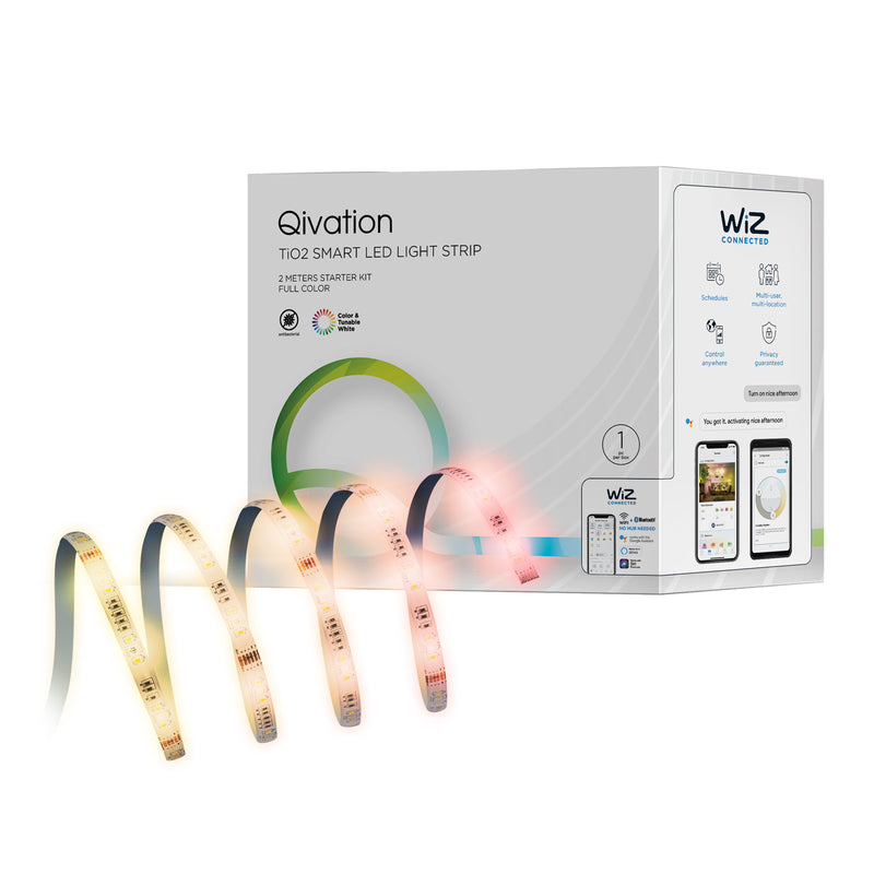 Qivation QV0005 TiO2 Smart LED Light Strip Full Color 2M Starter Kit