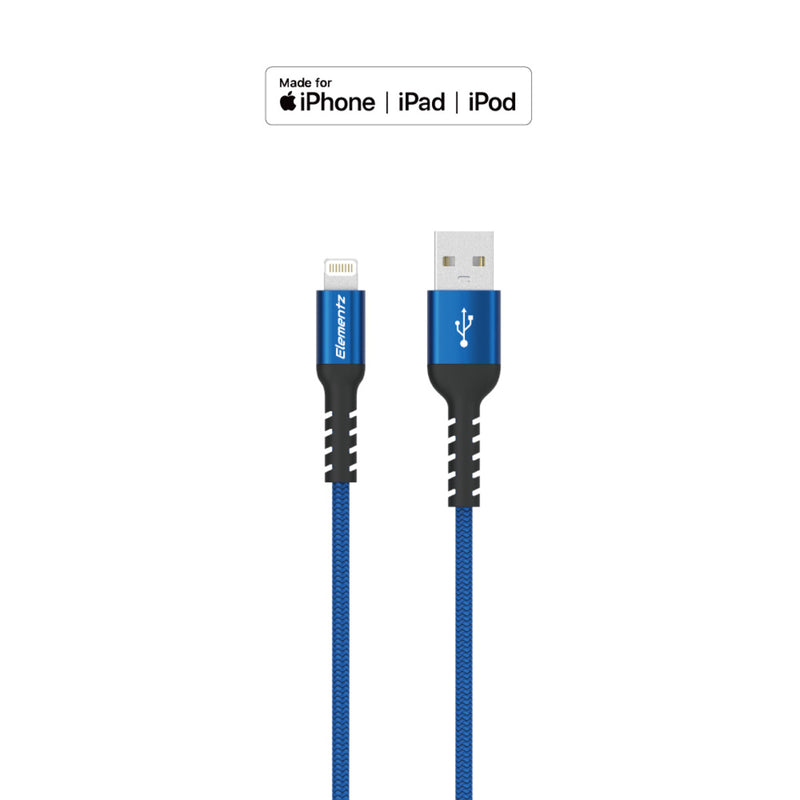 Elementz NIA USB-A to Lightning Cable (MFI Certified) - 25cm