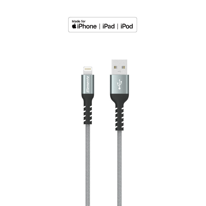 Elementz NIA USB-A to Lightning Cable (MFI Certified) - 25cm