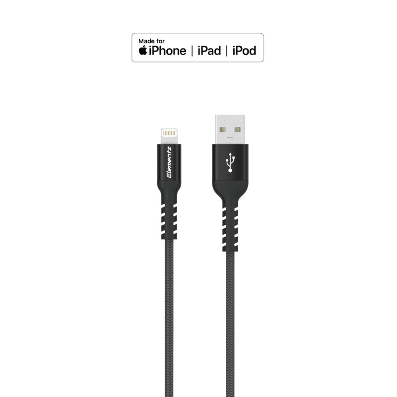 Elementz NIA USB-A to Lightning Cable (MFI Certified) - 120cm