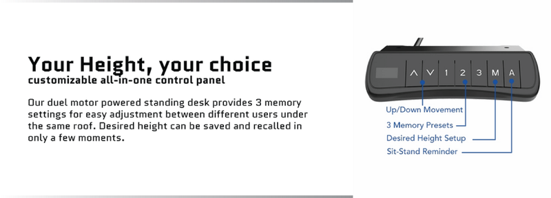 Zenox 1.2m Office Desk Pro (Height adjustable)