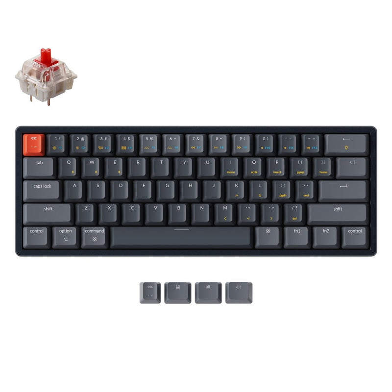 Keychron K12 RGB Wireless Mechanical Keyboard (Hot-Swappable Red)