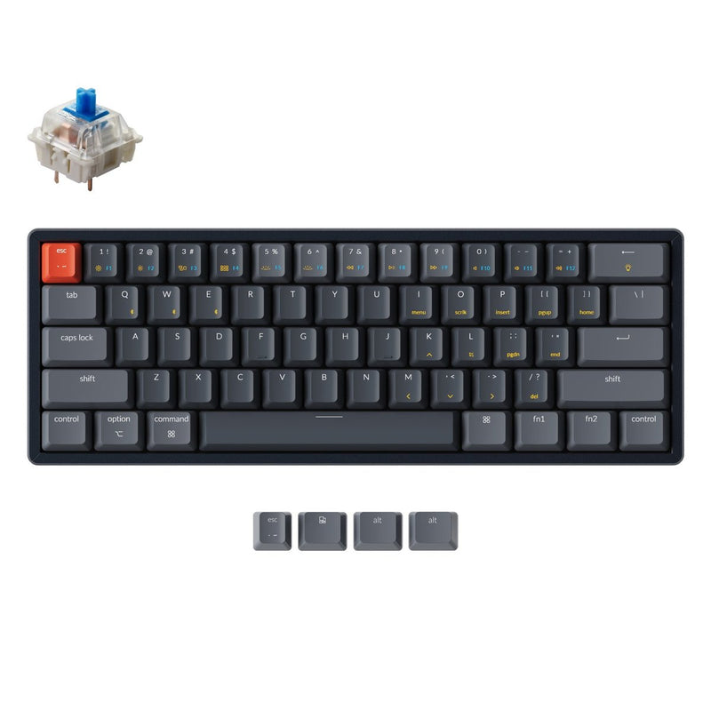 Keychron K12 RGB Wireless Mechanical Keyboard (Hot-Swappable Blue)