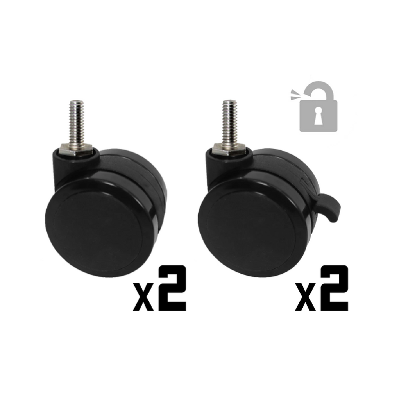 Zenox PU casters (4pcs) for all Zenox Desks