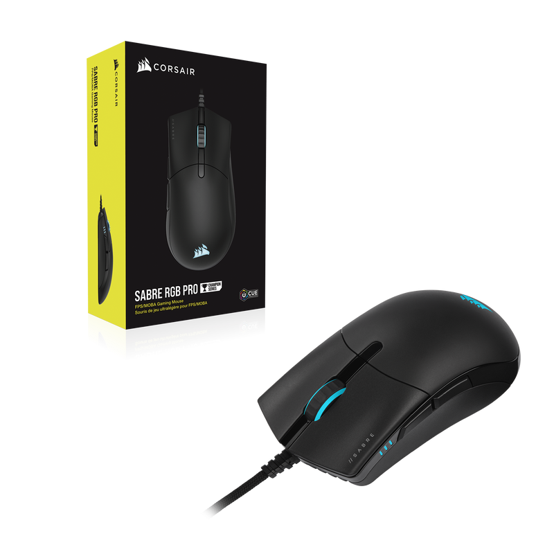 CORSAIR SABRE RGB PRO CHAMPION SERIES Ultra-Light FPS/MOBA Gaming Wired Mouse