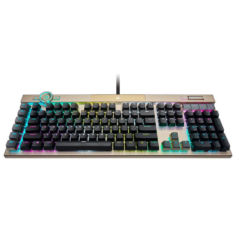 CORSAIR K100 RGB Optical-Mechanical Gaming Wired Keyboard - Midnight Gold