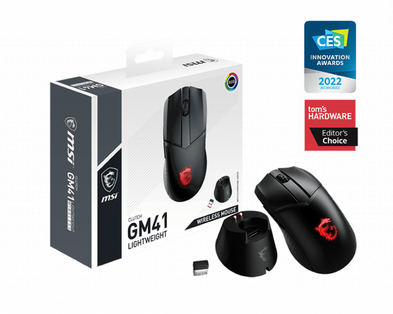 MSI CLUTCH GM41 LIGHTWEIGHT WIRELESS Gaming Mouse