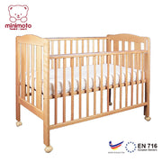Minimoto White KSK Baby Cot YB2826 with Mattress YB3316