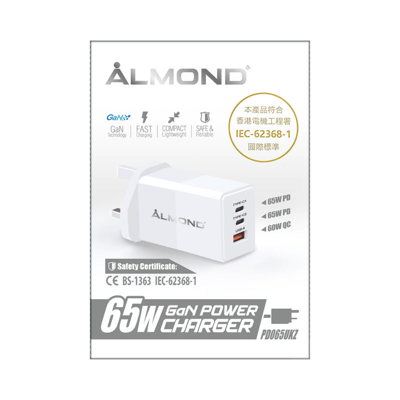 Almond PD065UKZ PD 65W Fast Charger