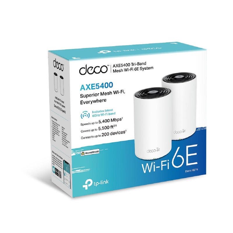 TP-Link Deco XE75 AXE5400 三頻 WiFi 6E Mesh 路由器 (2件裝)