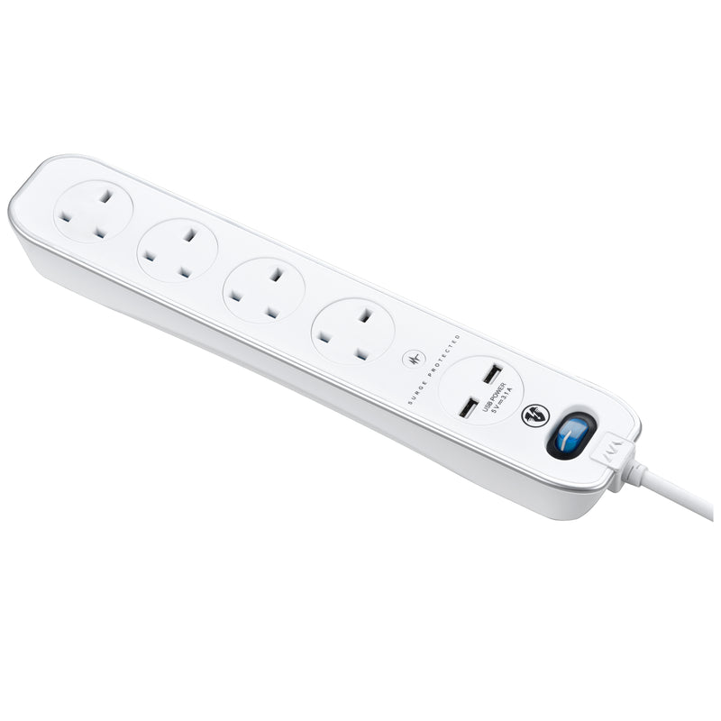 Masterplug SRGLSU43PW Power Strip