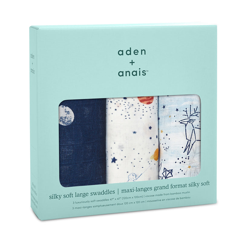 Aden + Anais SILKY SOFT BAMBOO SWADDLES 3PK