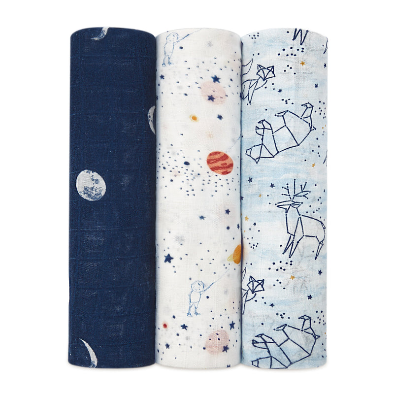 Aden + Anais SILKY SOFT BAMBOO SWADDLES 3PK