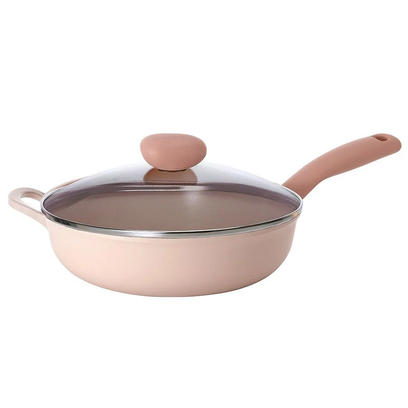Neoflam Sherbet Die-Casted Two handle Wokpan 30cm with Glass lid 5.2L (IH)
