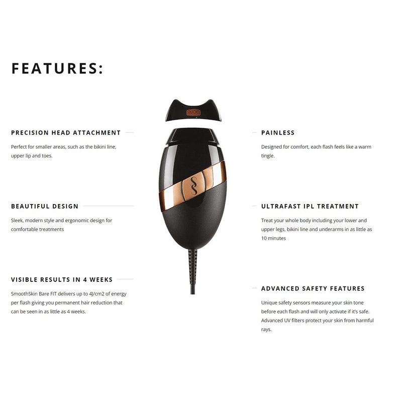 Smoothskin BARE FIT IPL Hair Removal Device