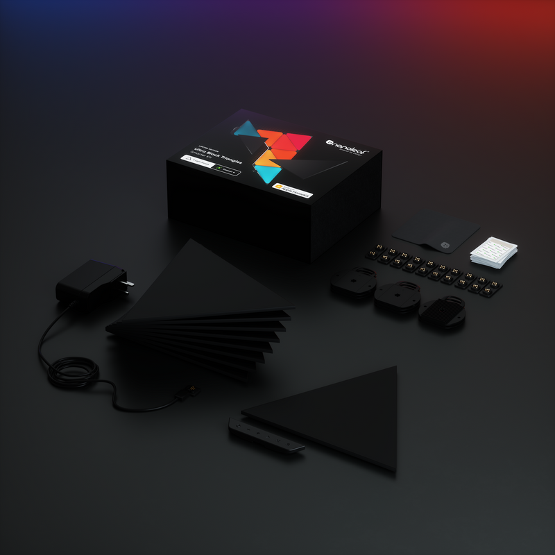 Nanoleaf Black Triangle Smarter Kit (9 Panels) (Limited Edition) Smart Lighting