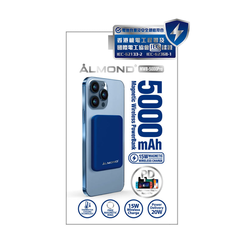 Almond MWB-5000Pro Magnetic Wireless Power Bank