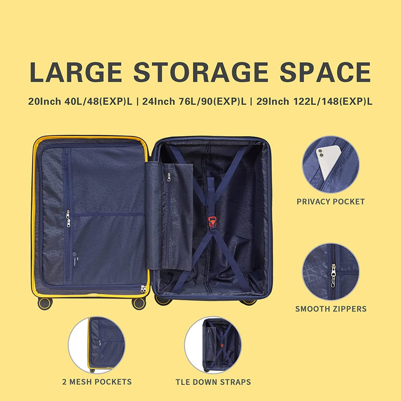 VERAGE 20062 Expandable Suitcase with 3:7 Compartment