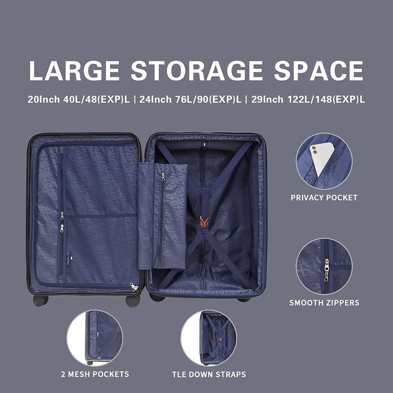 VERAGE 20062 Expandable Suitcase with 3:7 Compartment