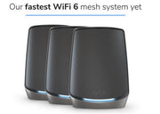 NETGEAR Orbi RBK863SB AX6000 WiFi 6 Mesh System - 3件裝 路由器