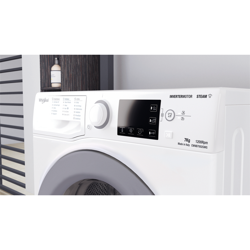 WHIRLPOOL 惠而浦 CWNB7002GWG 7公斤 1200轉 SteamFit纖薄前置式洗衣機