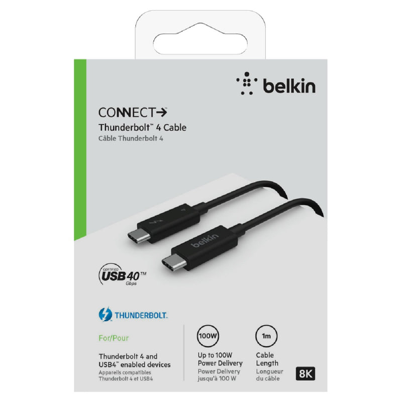 BELKIN 貝爾金 Belkin CONNECT™ Thunderbolt 4 線纜, 1米, Passive 接線