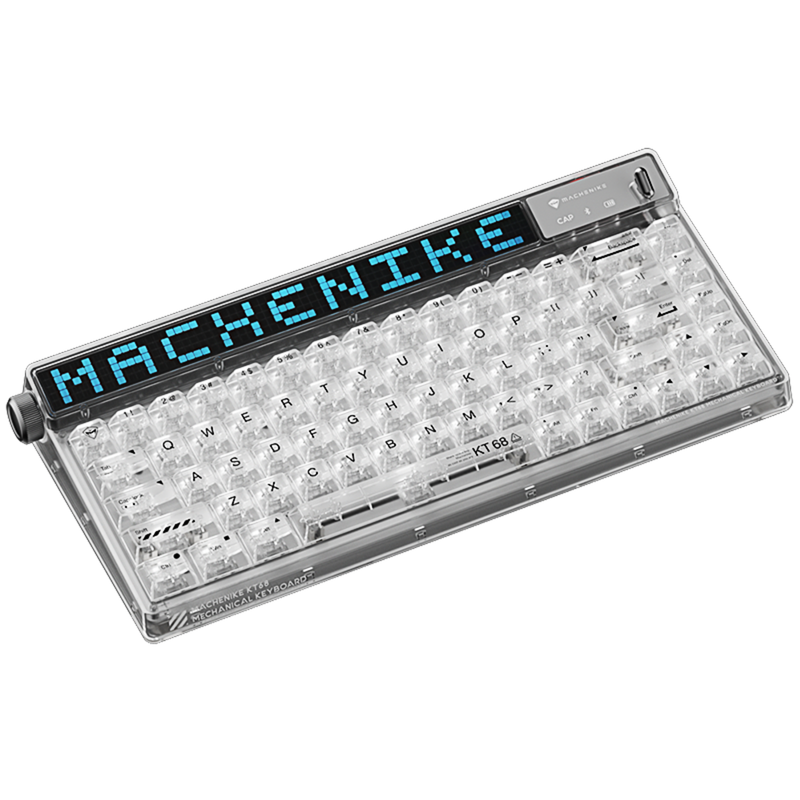 Machenike KT68-B68W 68-Keys Frost Switch (LED White Limited Edition) Wireless RGB Mechanical Keyboard