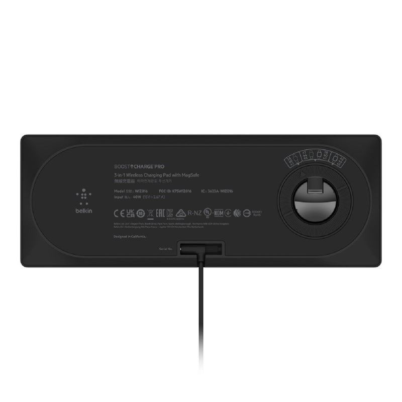 BELKIN BoostCharge Pro 3-in-1 Wireless Charging Pad with Official MagSafe Charging 15W